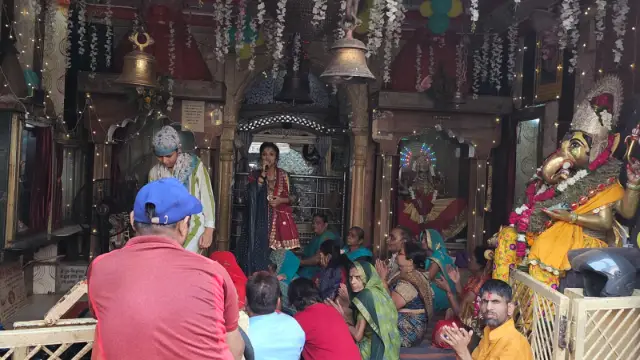 प्राचीन सिद्धपीठ गणेश मंदिर पर किया माता की चौकी आयोजन