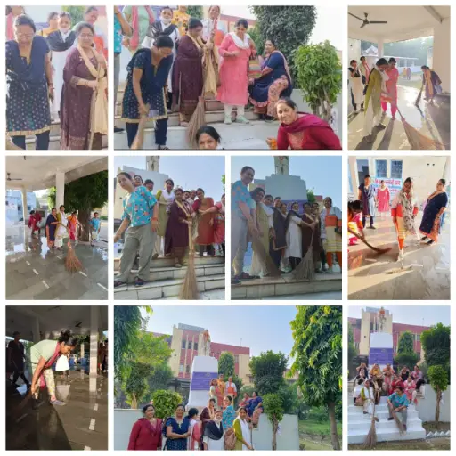 गांधी आई अस्पताल में इनरव्हील क्लब मानसी ने की बापू प्रतिमा की सफाई