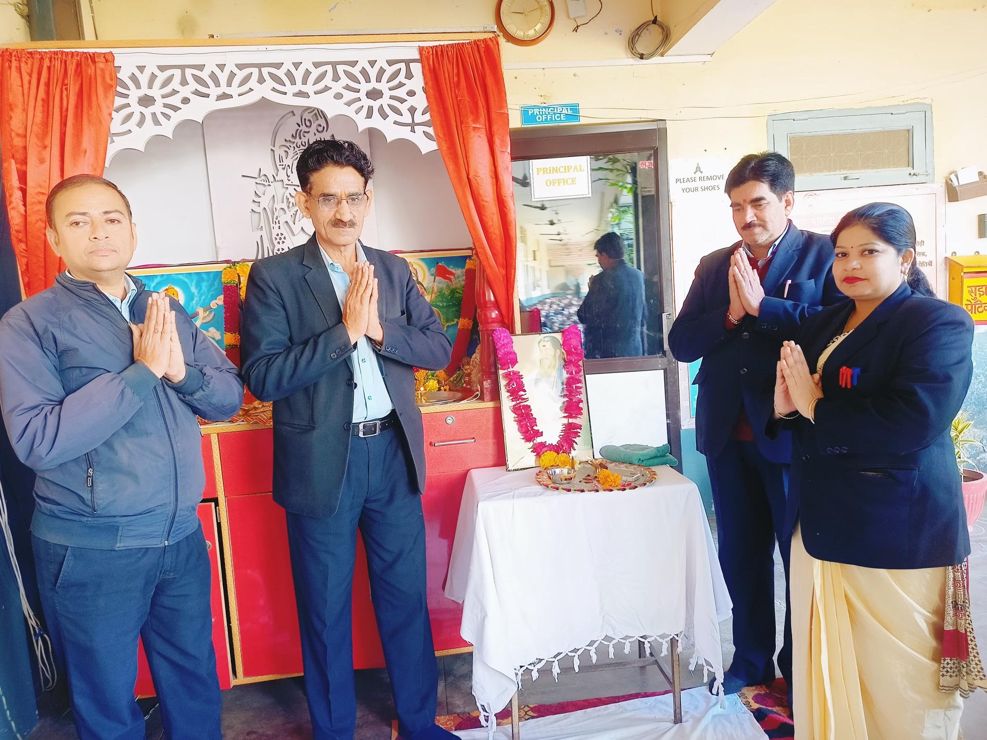 सरस्वती विद्या मंदिर में मनाई गई संत रविदास जयंती