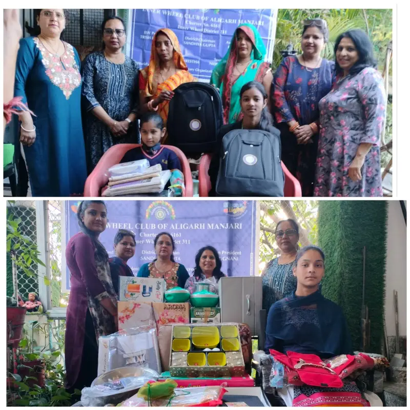 इनर व्हील क्लब आफ अलीगढ़ मंजरी ने एक जरूरतमंद कन्या की शादी में ₹1100 नगद एवं उपहार देकर किया नेक कार्य