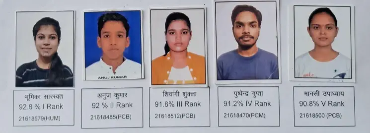 कक्षा द्वादश के छात्रों ने उत्कृष्ट प्रदर्शन कर परचम लहराया