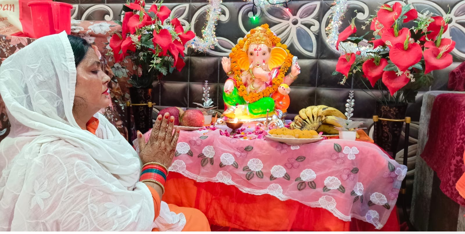 रूबी आसिफ खान ने घर पर 9 दिन के लिए विराजमान किए श्री गणेश भगवान