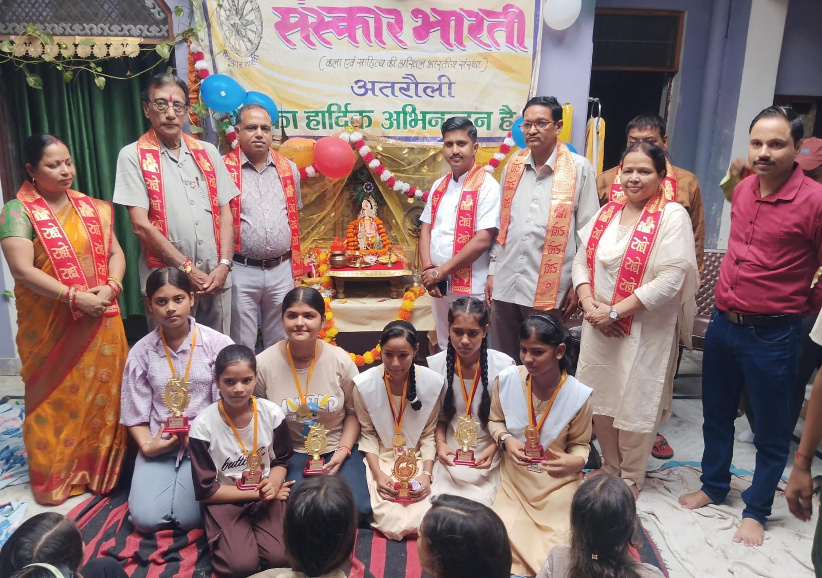 संस्कार भारती के गणेश महोत्सव समारोह में चित्रकला प्रतियोगिता का हुआ आयोजन