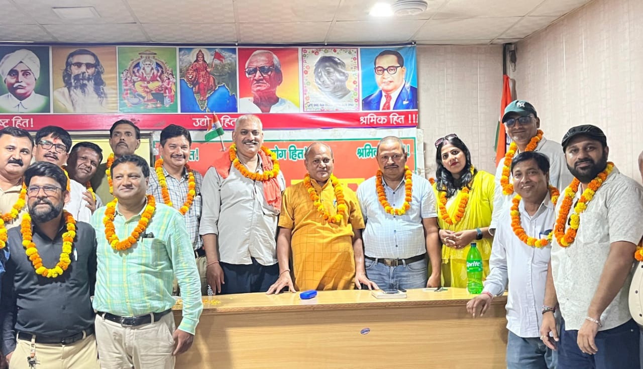 अलीगढ़ में भारतीय मजदूर संघ की बैठक में नई कार्यकारिणी का निर्विरोध हुआ गठन